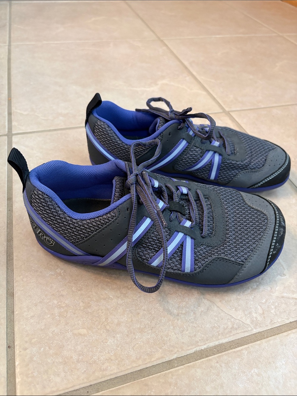 Xero Prio Lightweight Running and Fitness Shoes Lilac and Grey Sz 6